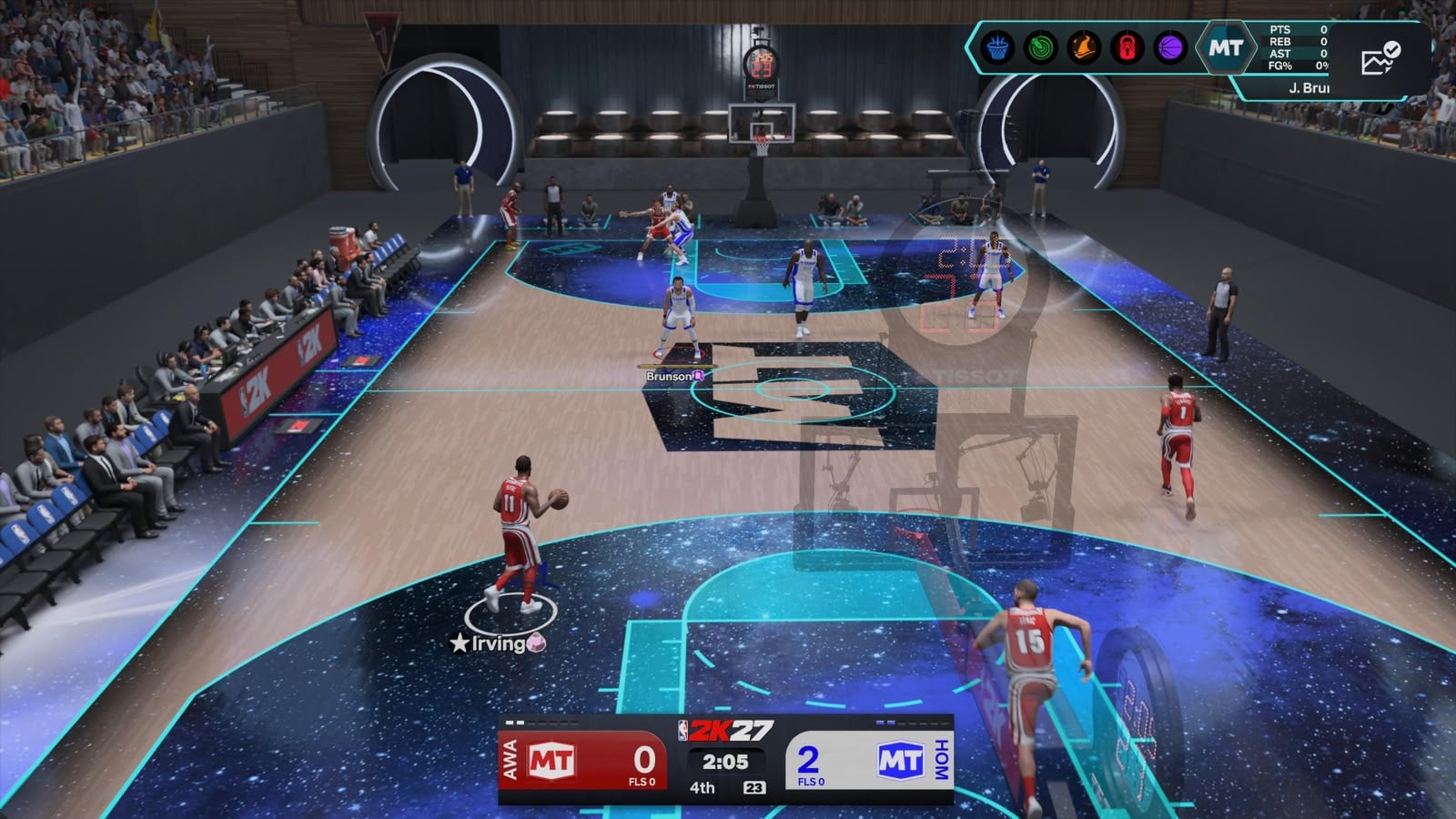 An ongoing match in NBA 2K27
