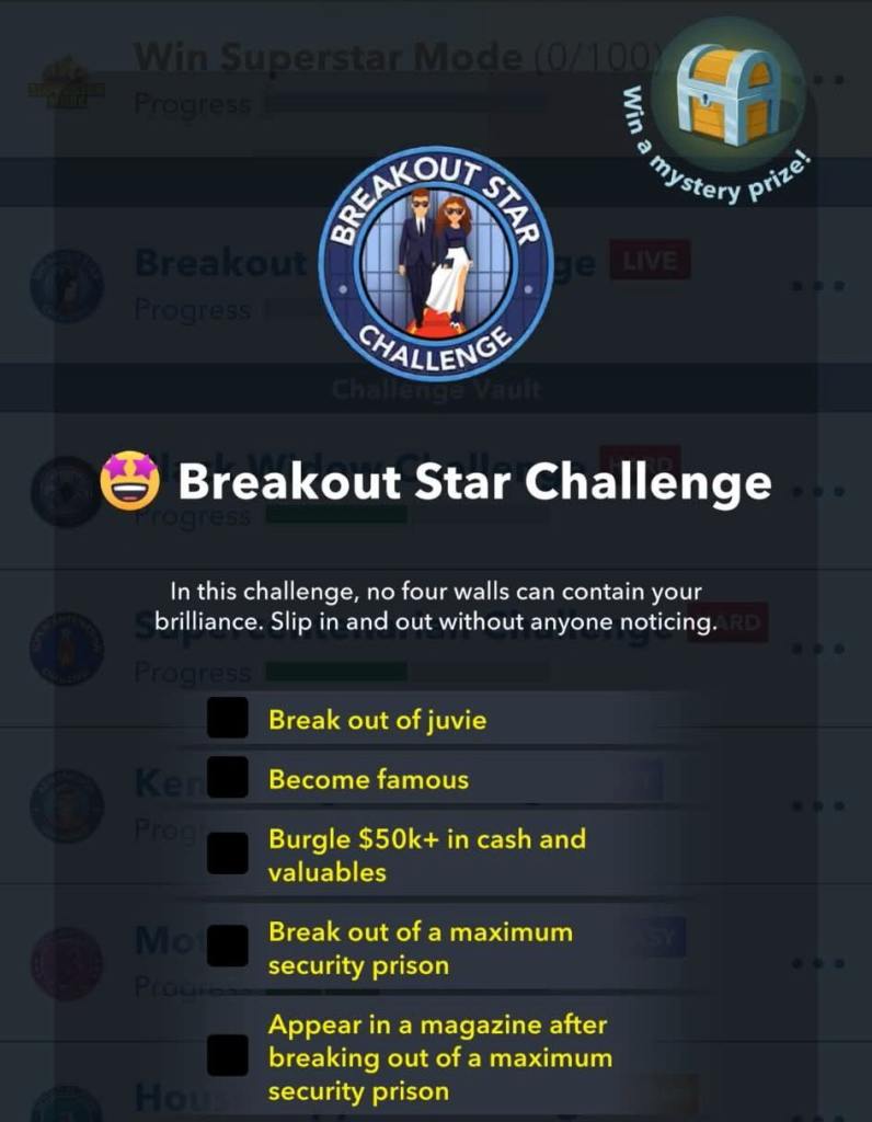 How to complete the Breakout Star challenge in BitLife