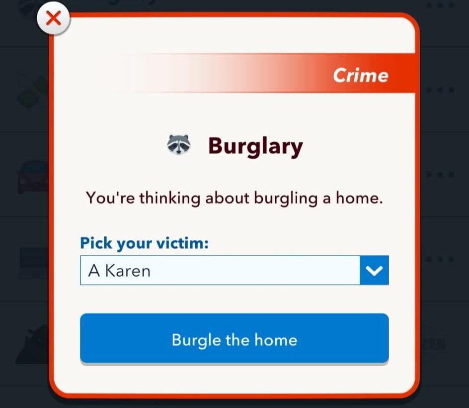 Burglary in bitlife