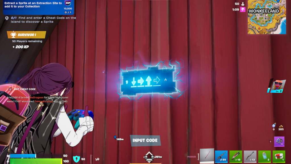 Cheat code console in fortnite