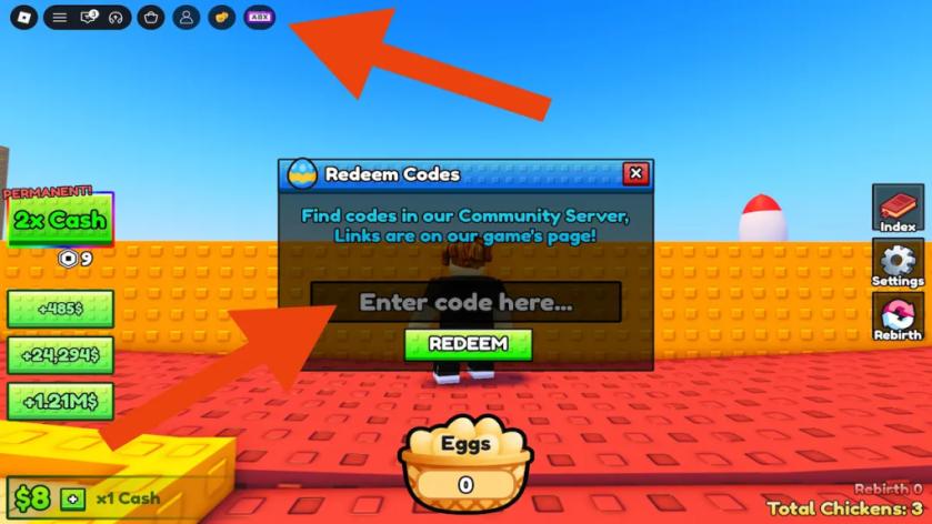 chicken farm how to redeem codes