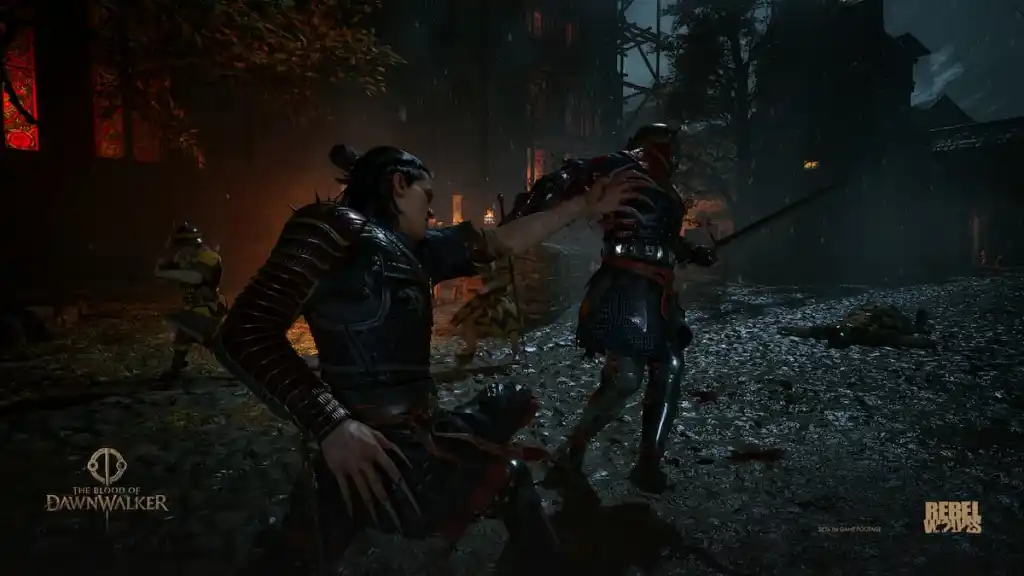 Coen as a vampire fighting enemies in The Blood of Dawnwalker. 