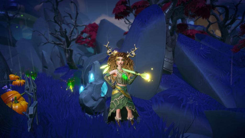 Player standing in front of Diamond rock node in Disney Dreamlight Valley