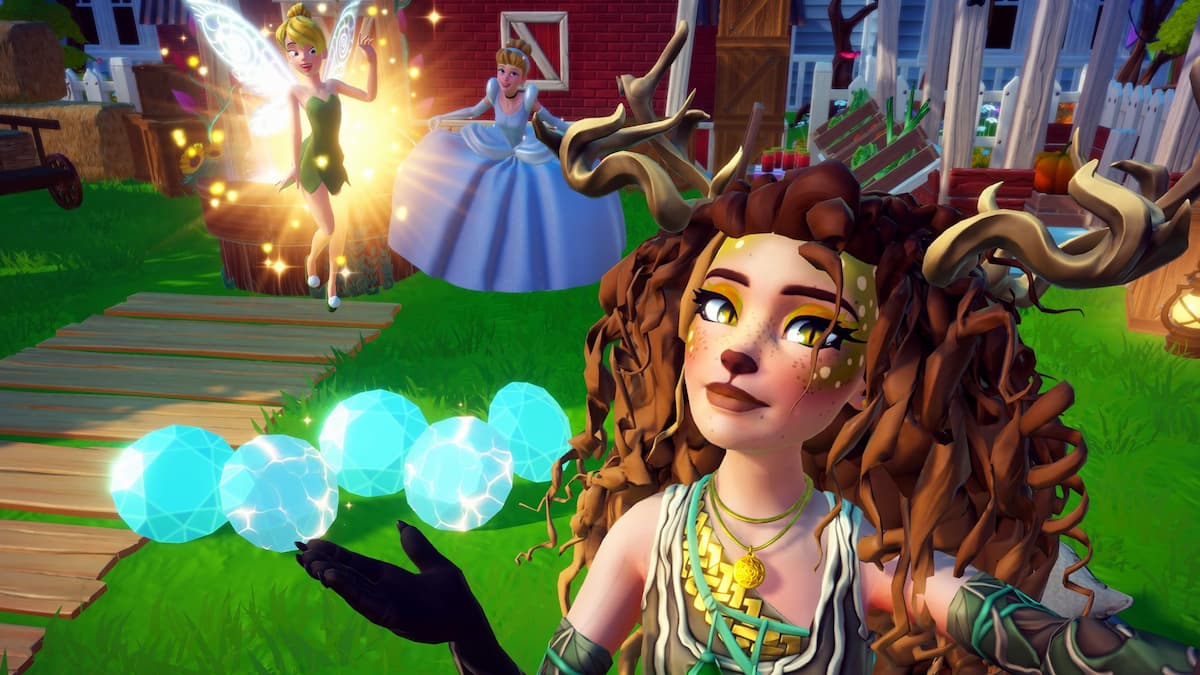 Taking picture with diamonds on ground in disney dreamlight valley
