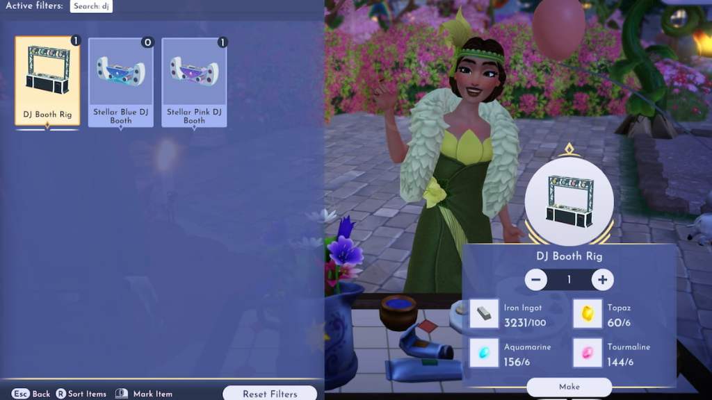 Three dj booths in Disney Dreamlight Valley