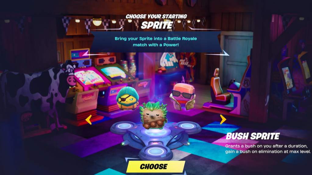 All three starting sprites in fortite chapter seven season four