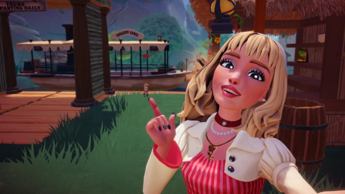 Taking picture with squirrel in disney dreamlight valley