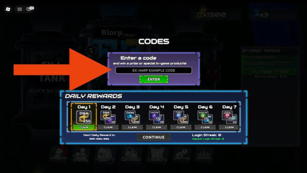 harp isles how to redeem codes