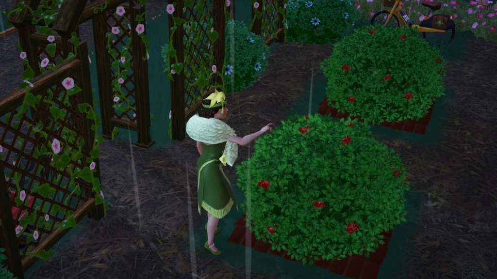 Harvesting coffee beans in Disney Dreamlight Valley