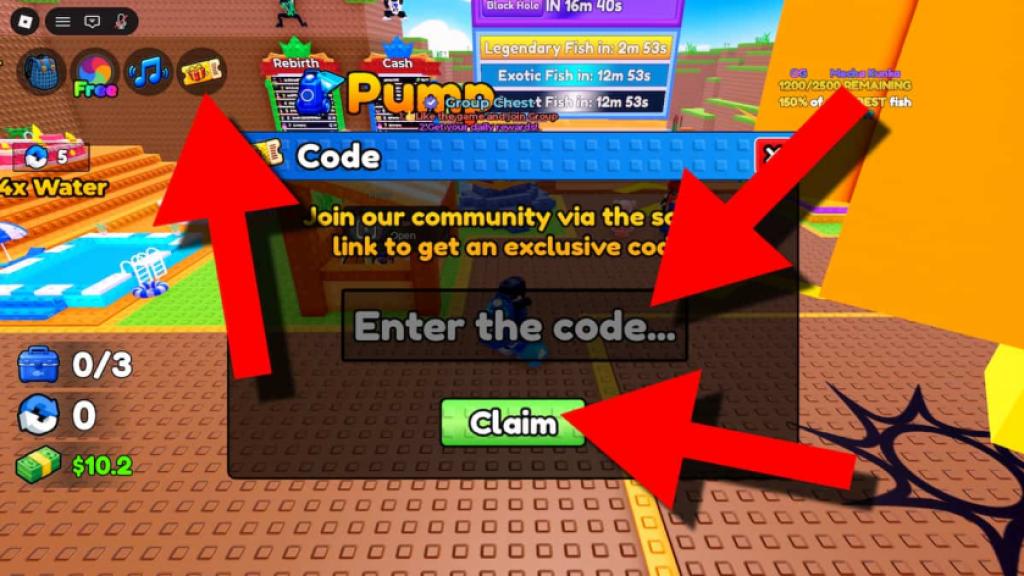 How to redeem +1 Drain Water Per Click codes