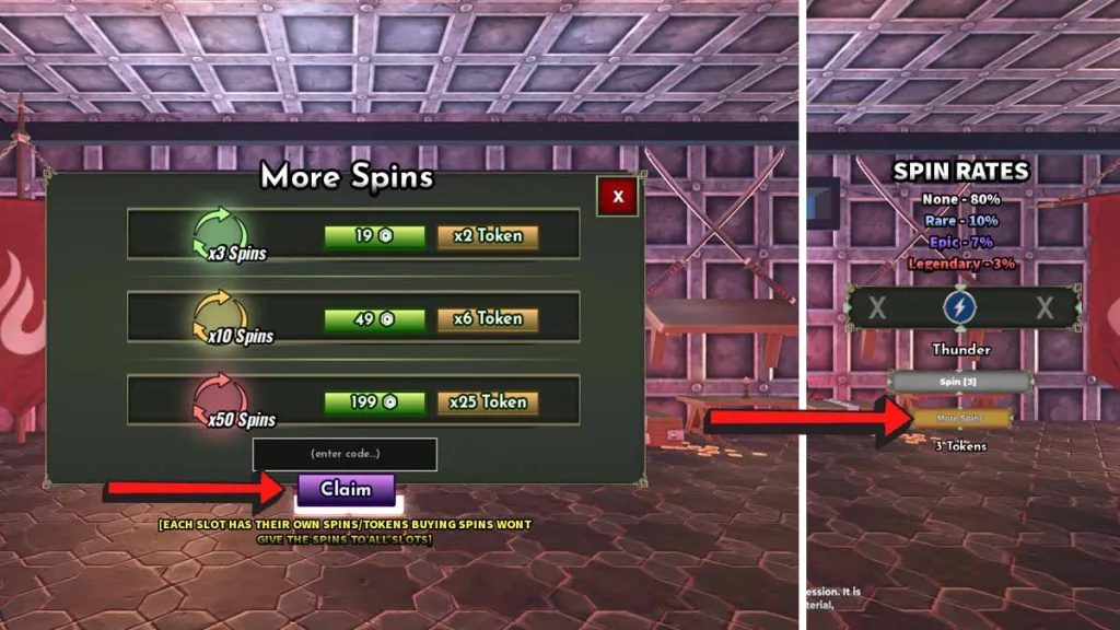 Bending Grounds character customization screen showing the code redemption field