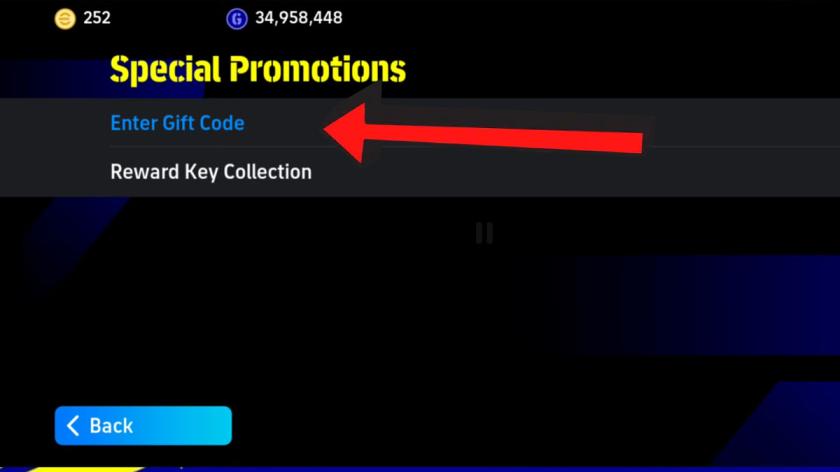 How to redeem eFootball codes step 3