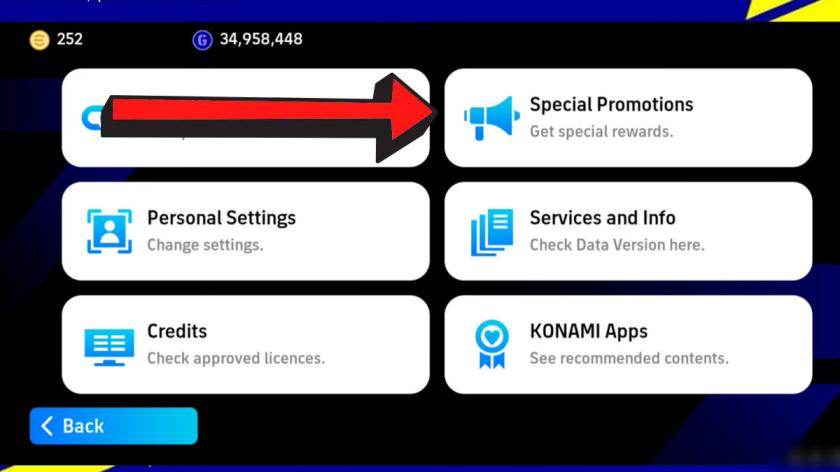 How to redeem eFootball codes step 2