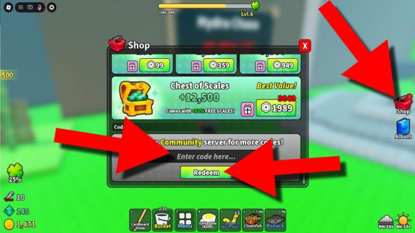 Instructions on redeeming Lake Sipping codes