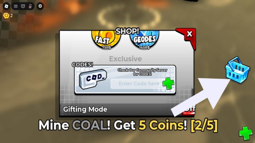 How to redeem Mine Rocks codes.