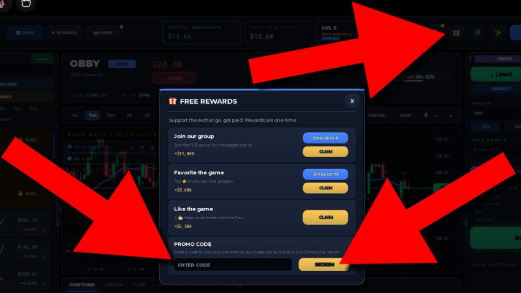 Instructions on how to redeem Roblox Stock Exchange 2 codes
