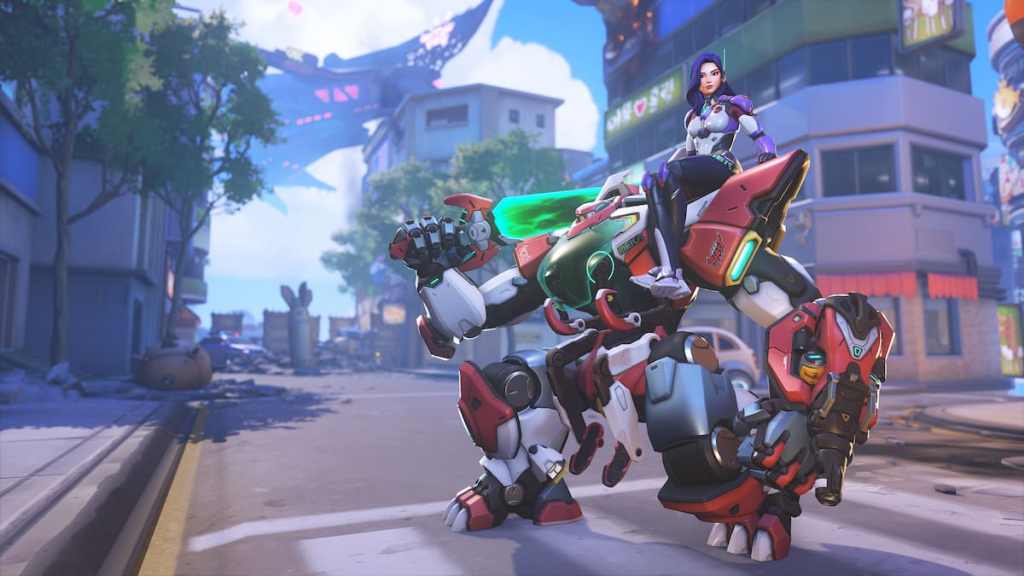 D.Mon Overwatch - Yuna sitting on Beast mech