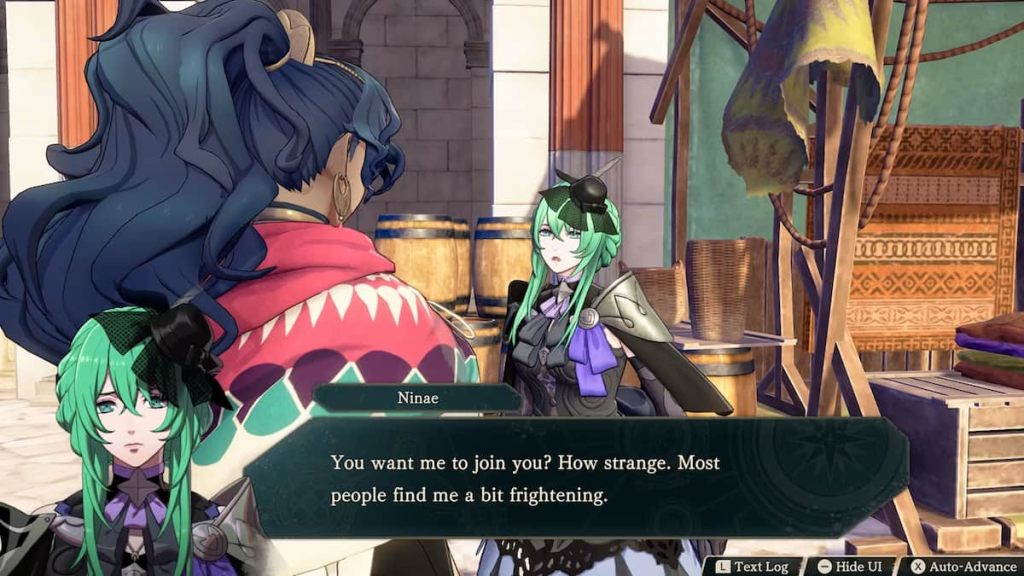 Fire Emblem: Fortune's Weave conversation