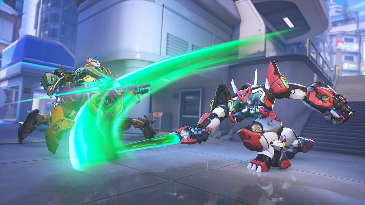 D.Mon Overwatch fighting Wrecking Ball