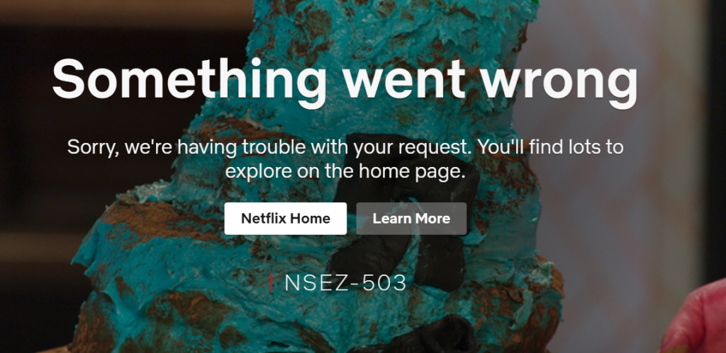 Netflix error NSEZ-503