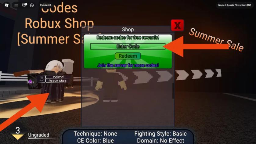 jujutsu culling how to redeem codes