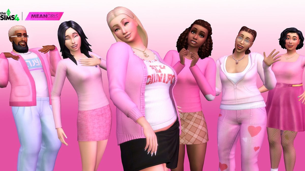 Characters wearing mean girls items in the sims 4
