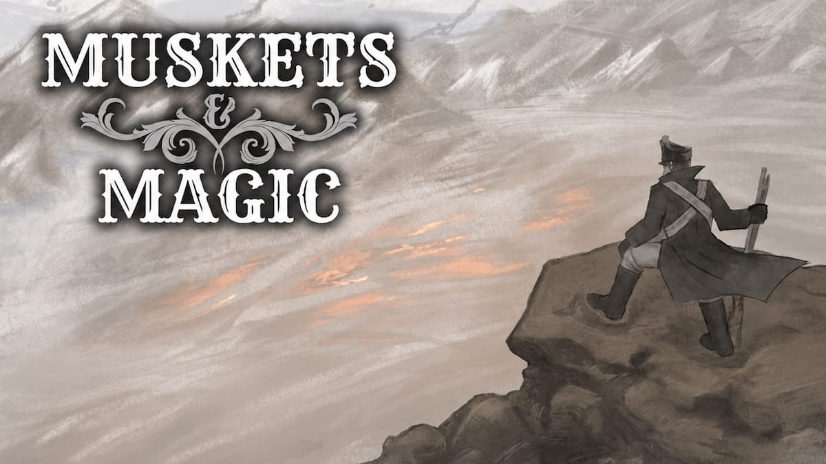 Muskets and Magic logo and artwork