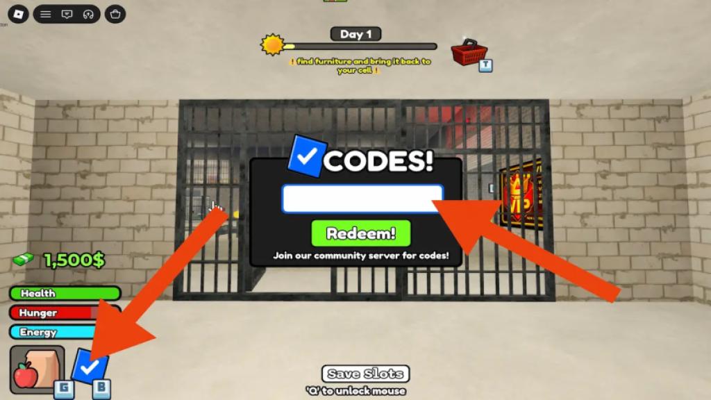 my jail cell how to redeem codes