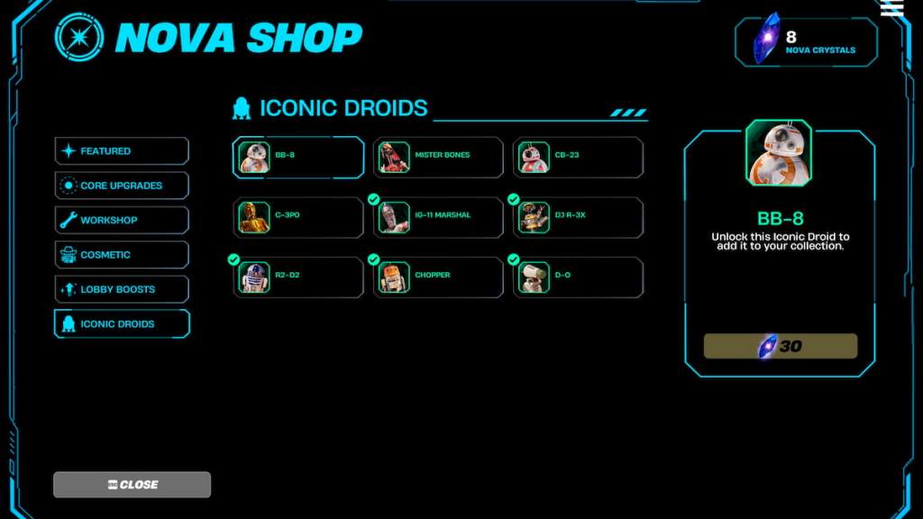 Buy iconic droids in fortnite droid tycoon