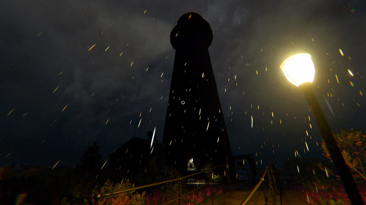 Point Hope lighthouse in the rain in phasmophobia