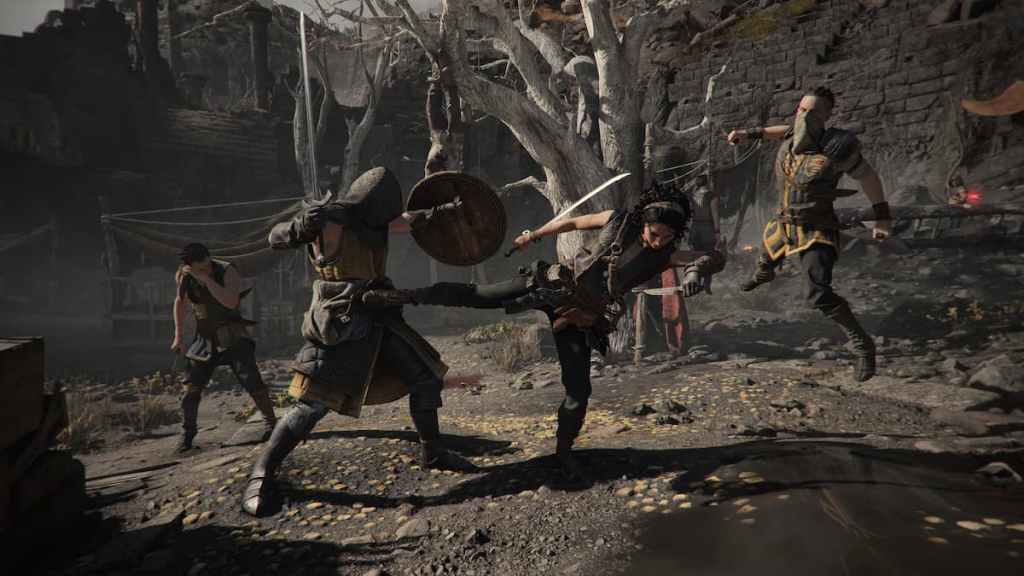 Sophia fighting several enemies in Resonance: A Plague Tale Legacy. 
