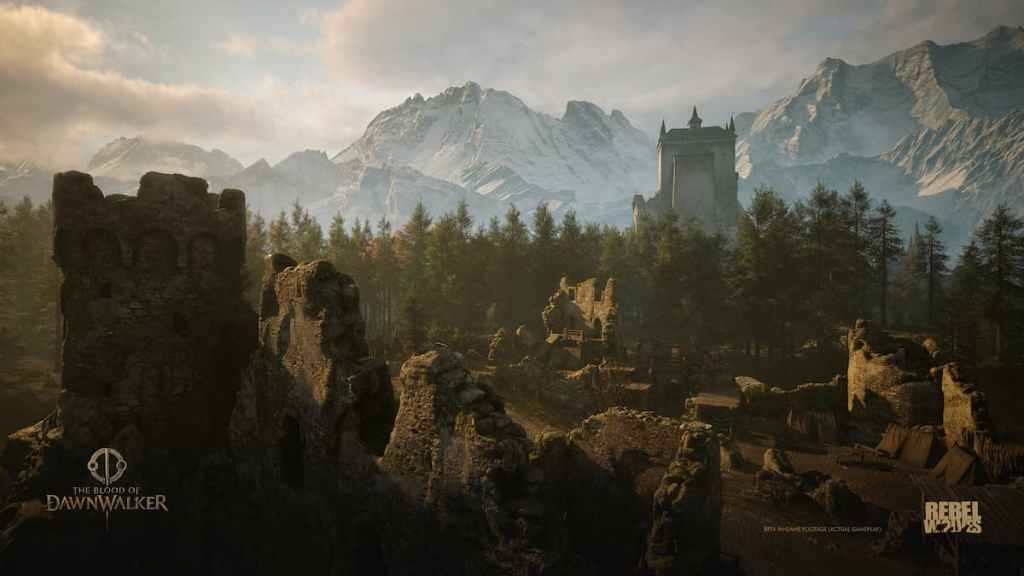 A ruined town in The Blood of Dawnwalker. 