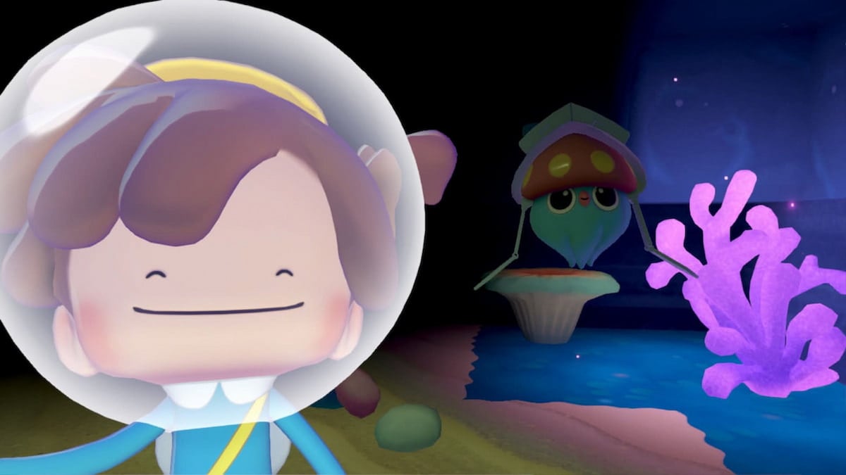 Taking picture with windup inkay in pokopia