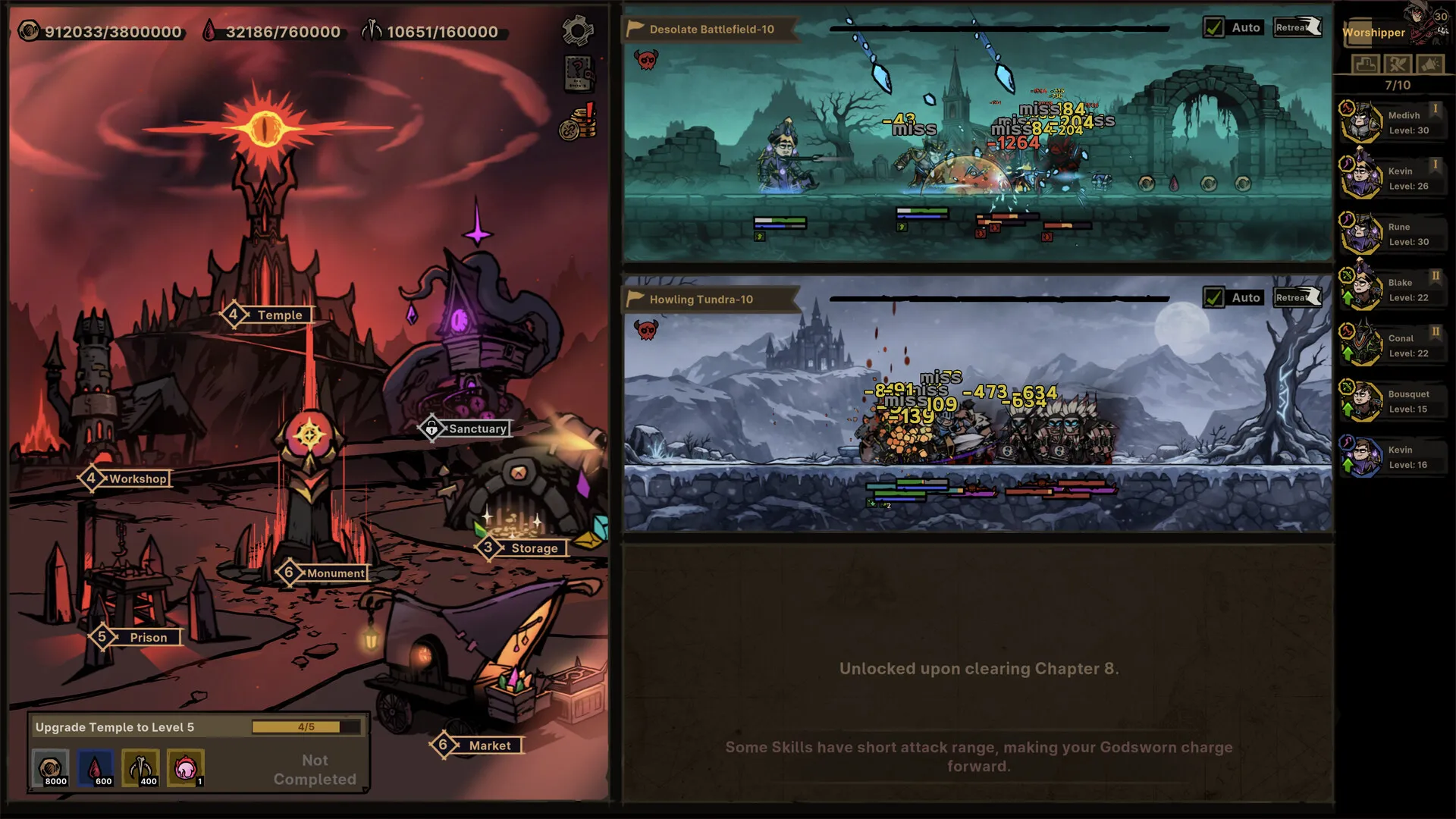 Two simultaneous battles in