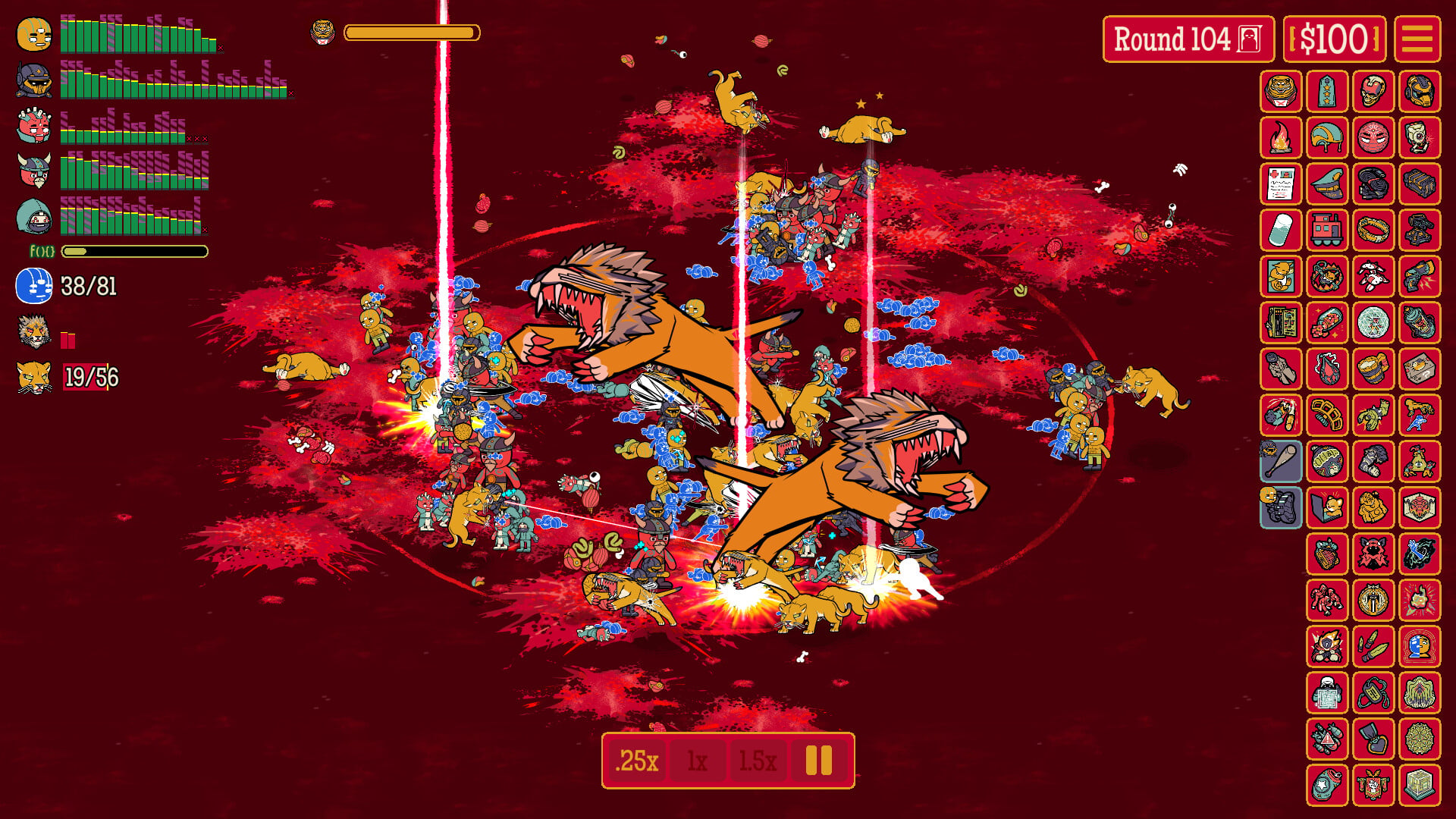 Players fighing a boss in How Many Dudes