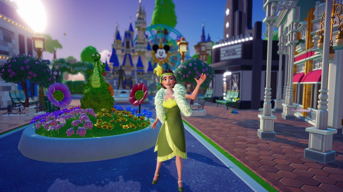 Standing on Parks Floating Festival island in disney dreamlight valley