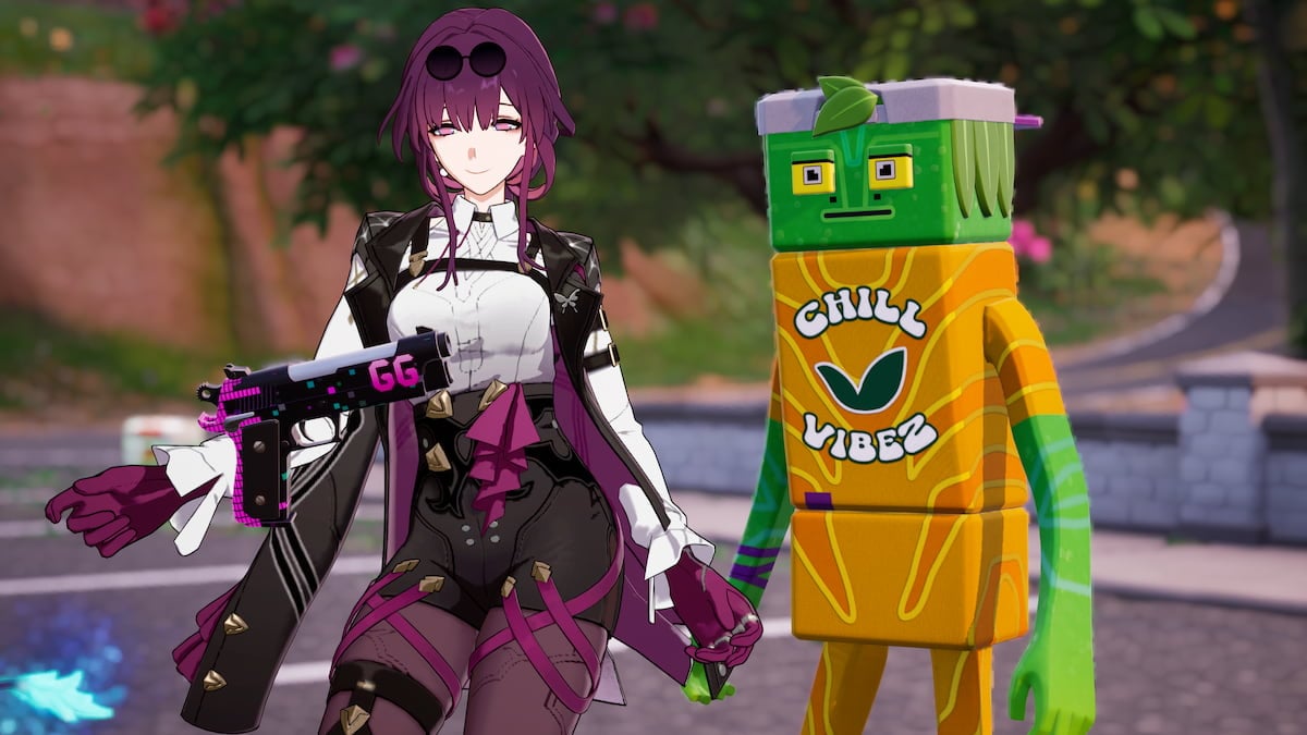 Standing with Wrixel NPC in fortnite