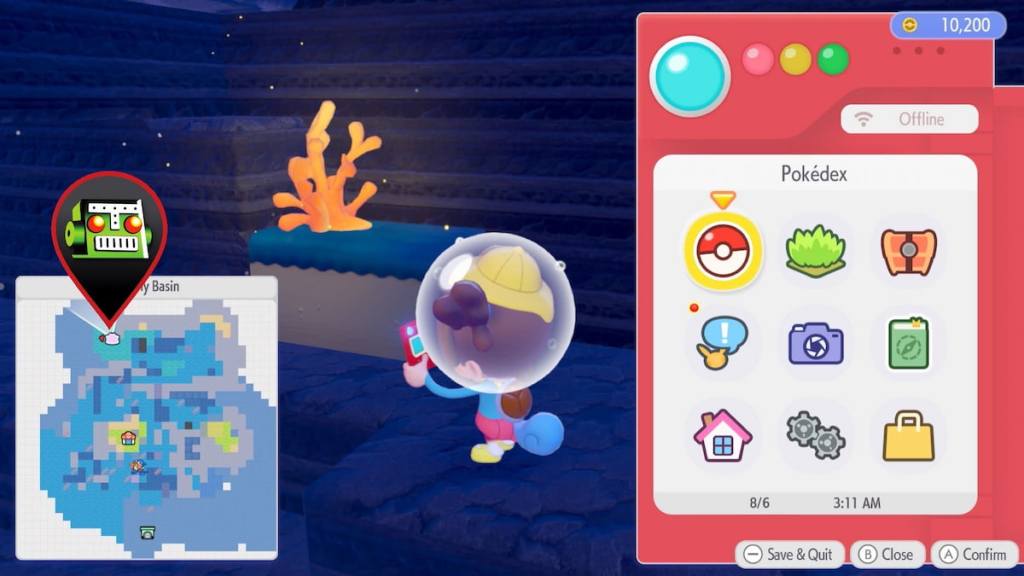 Starmie doll map location marked in pokopia
