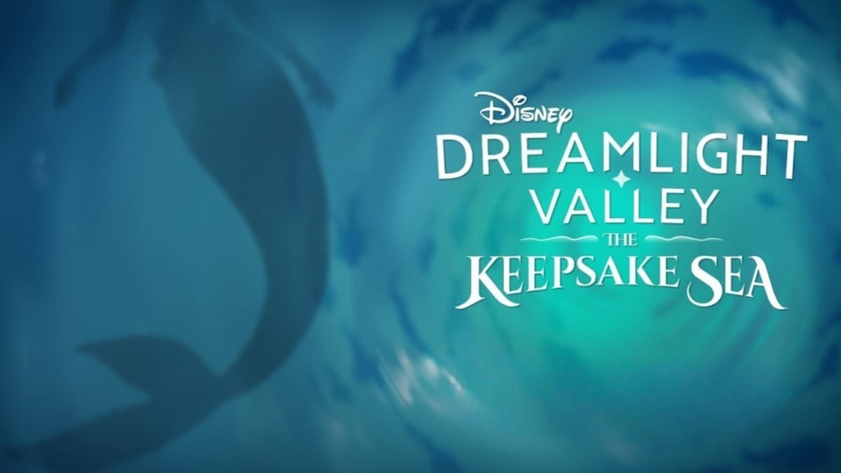 The keepsake sea art of mermaid tail underwater in disney dreamlight valley