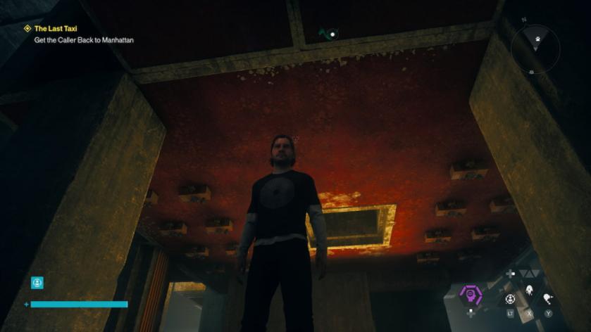 Dylan stands in front of a dog toy in CONTROL Resonant's Underpass.