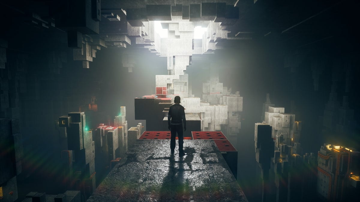 Dylan Faden stands on the entrance to the Underpass in CONTROL Resonant.