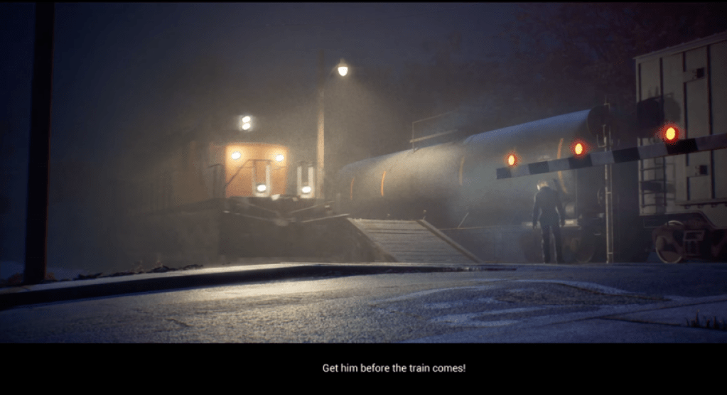 Railroad ending in Halloween