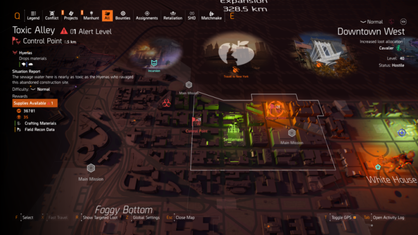 An in-game live activity in The Division 2