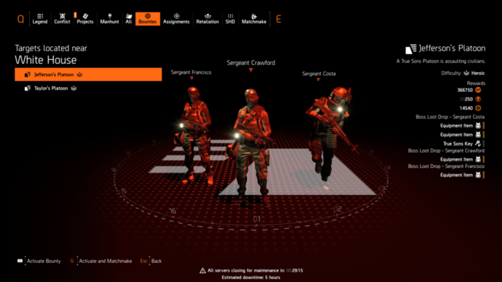 Bounties in The Division 2