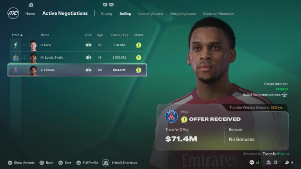 Timber being transfered to PSG