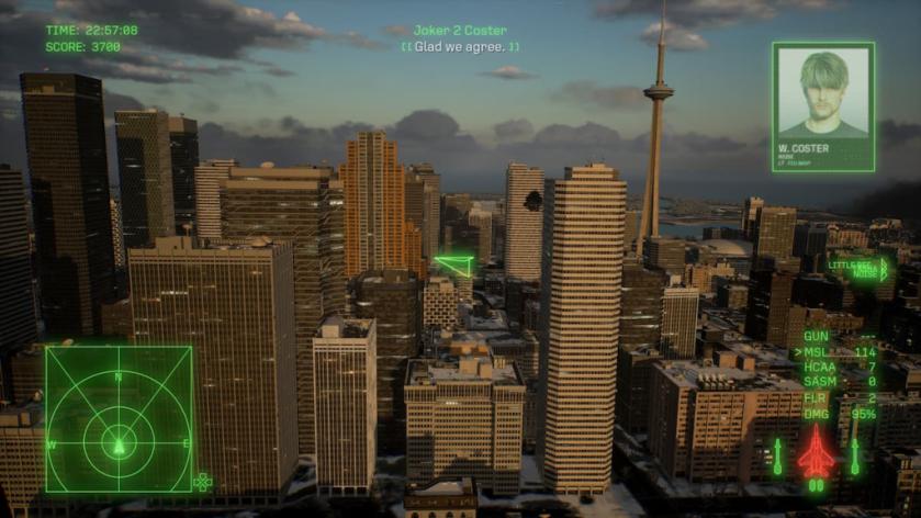 Aerial view of Theve in Ace Combat 8. 