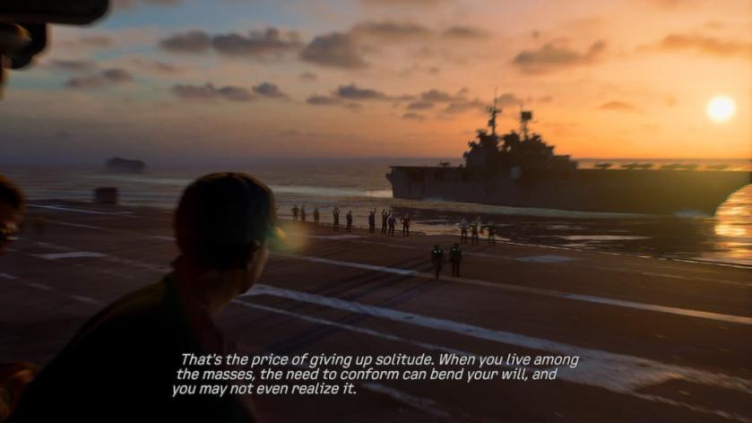 Brooding scene in Ace combat 8.