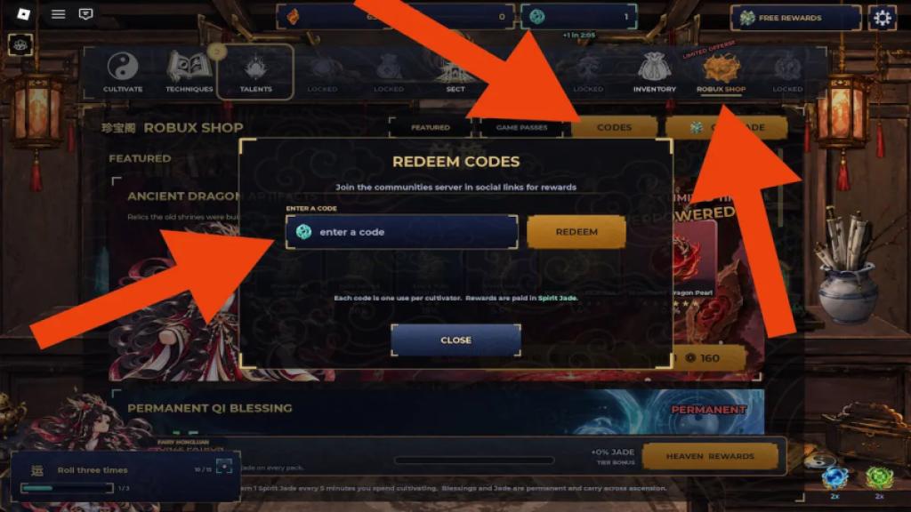 cultivation evermortal how to redeem codes
