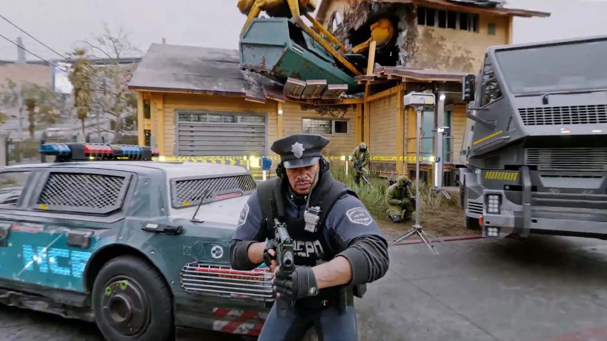 A dlss5ified cop in Cyberpunk 2077