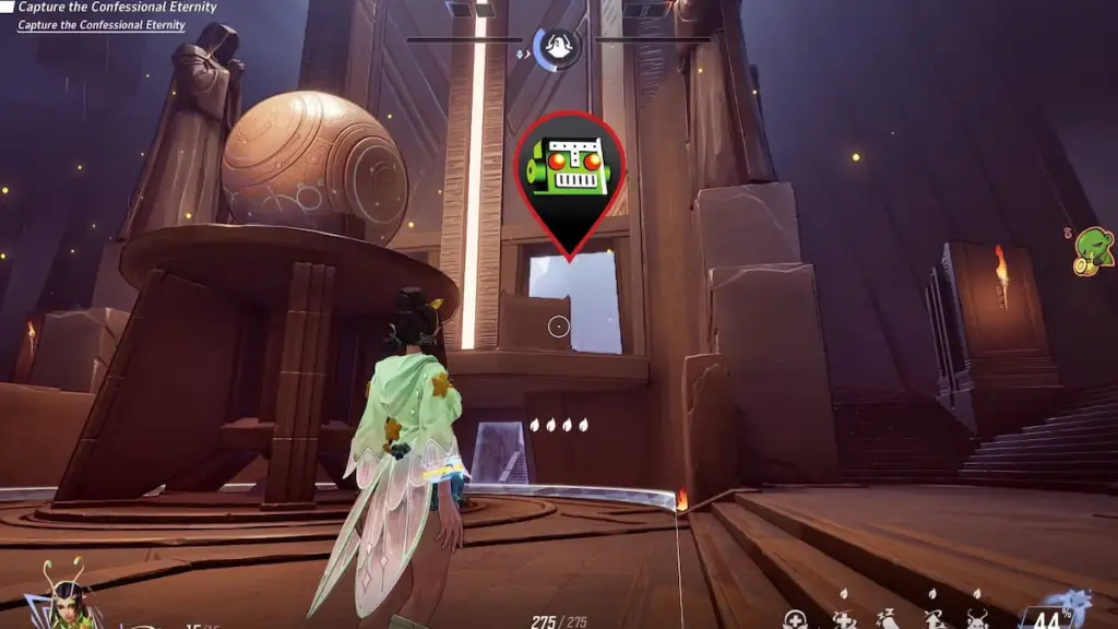 Path to Eternity's Statue in the God Quarry marked in Marvel Rivals